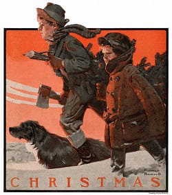Christmas-Norman Rockwell-1920-First North American Christmas Carol