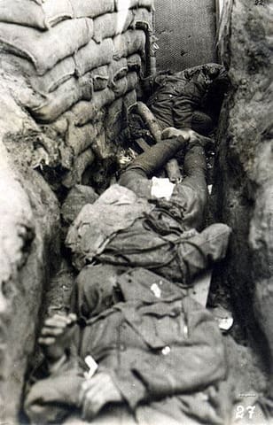 WWI-dead British in trench | Armistice Day-1918-The Eleventh Hour