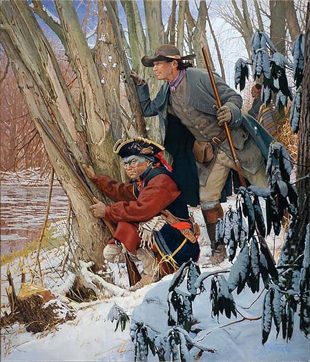 1753-Mr. Gist and Tanaghrisson at French Creek / French Captain Chabert de Joncair