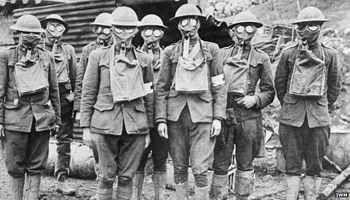 WWI-American soldiers with gas masks | Armistice Day-1918-The Eleventh Hour