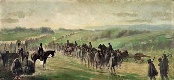 Union Army following the Confederate Army withdraw from Gettysburg Union Army following the Confederate Army
withdraw from Gettysburg