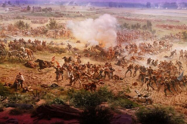 Gettysburg - Pickett's Charge - 1884 Cyclorama painting - Gettysburg Museum Gettysburg - Pickett's Charge - 1884 Cyclorama painting - Gettysburg Museum