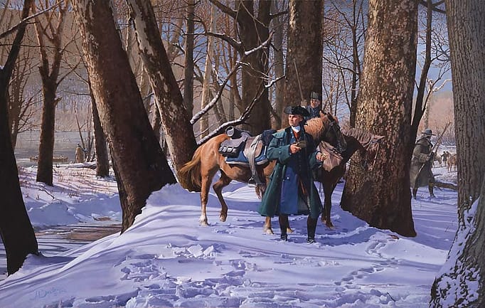 1753-George Washington at Point - by John Buxton