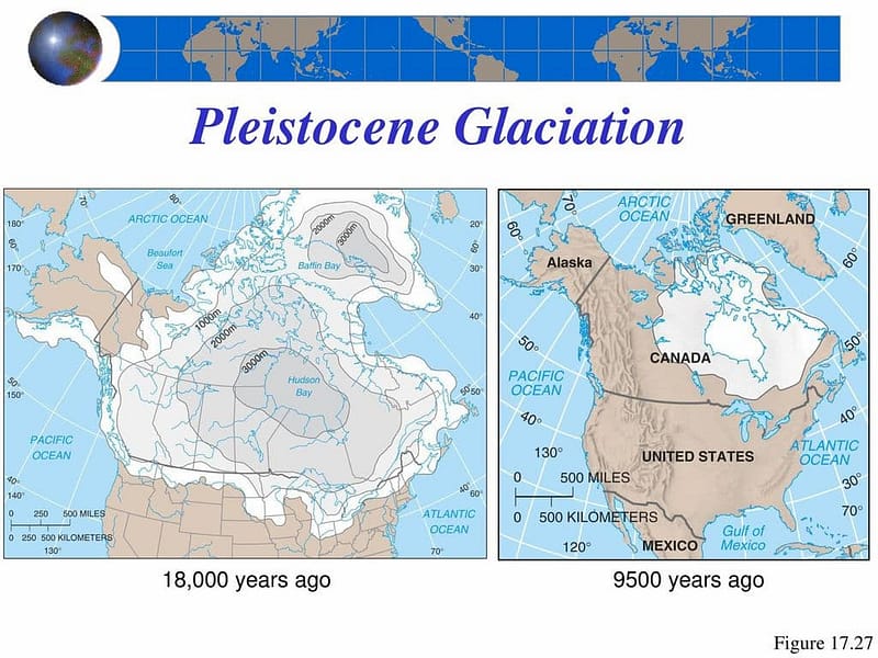Pleistocene Epoch-Ice Age-Glaciation Map | North American Lion